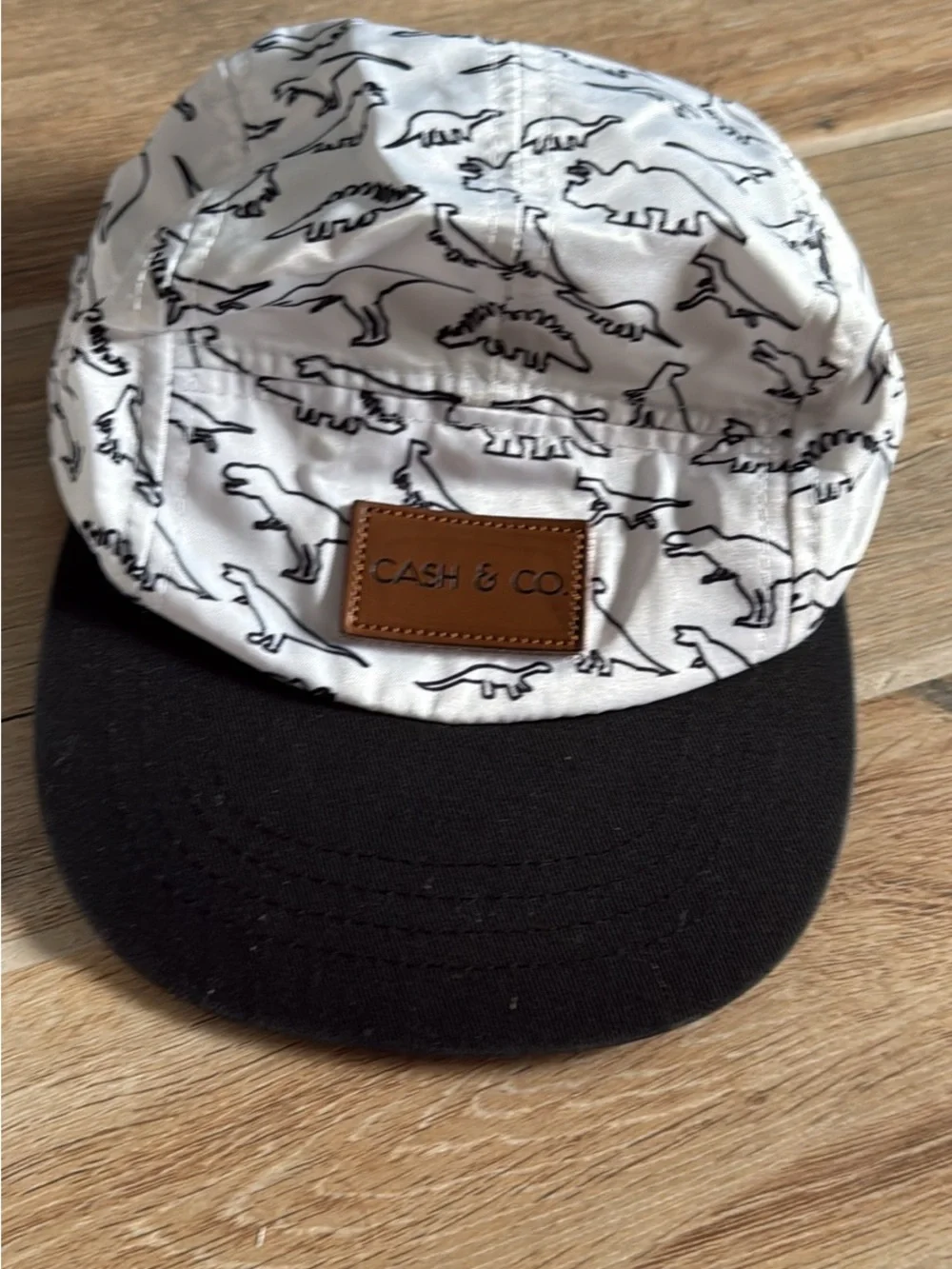Kids White Dinosaur Backpack and hat Cash & Co